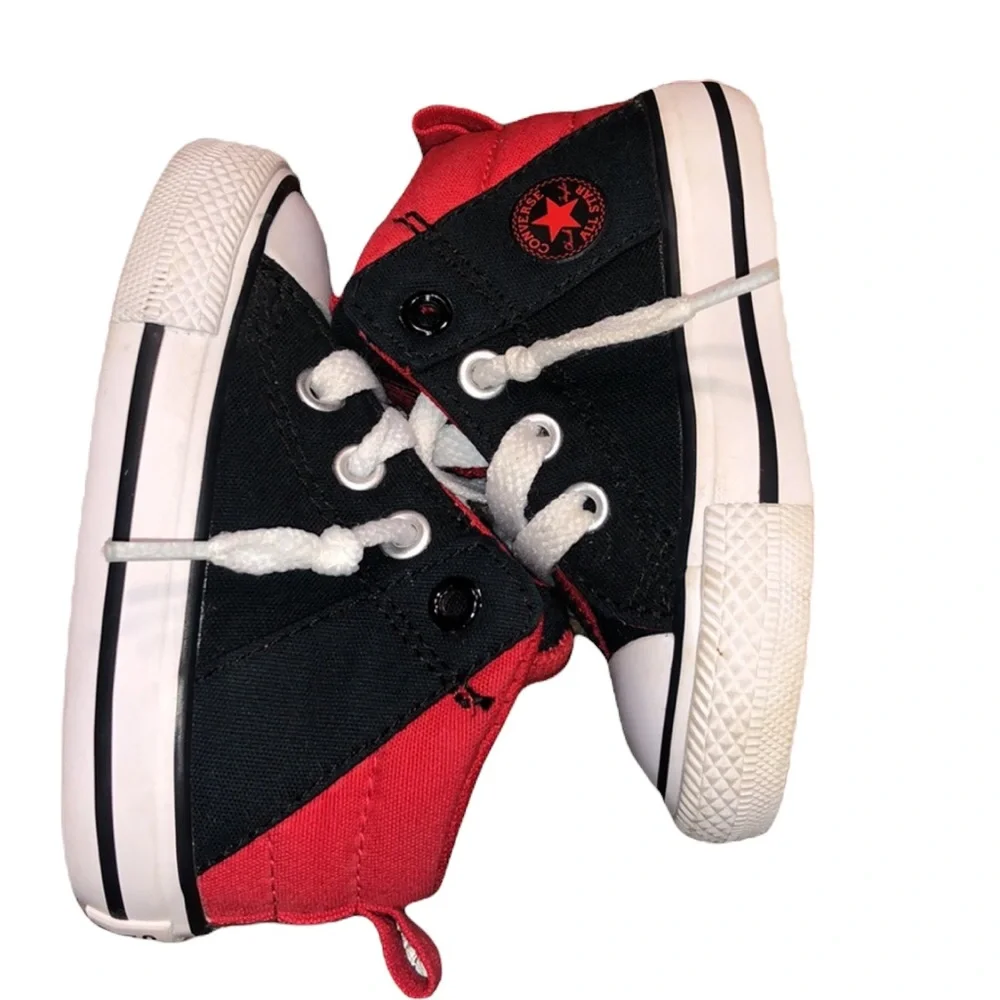 Converse All Star Black & Red Canvas Shoes